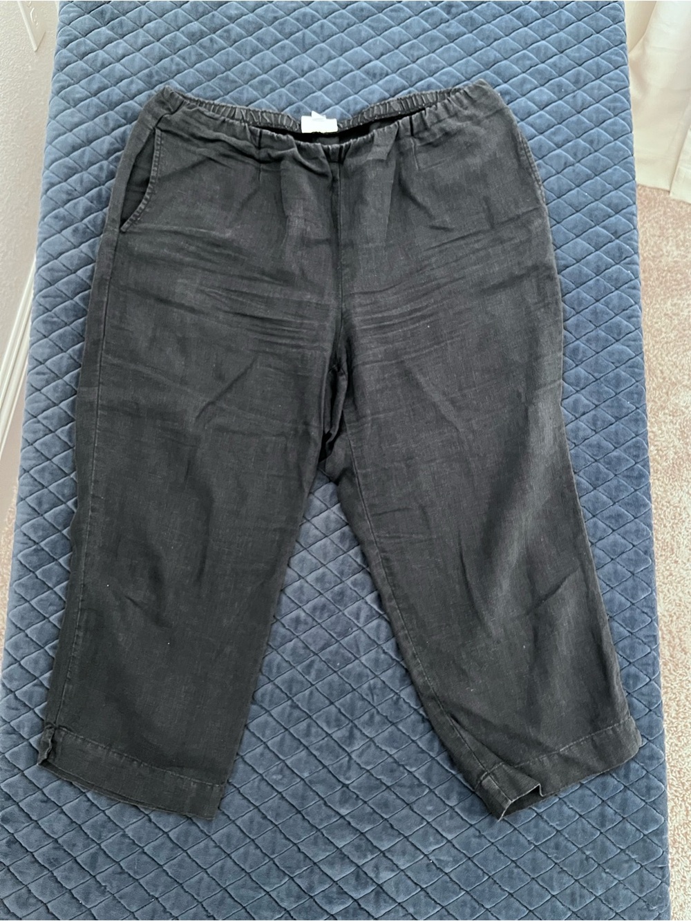 Linen Capris - Women’s Medium - Cropped Pants - 100% Linen - Pure Jill - Casual